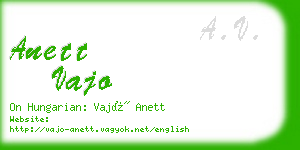 anett vajo business card